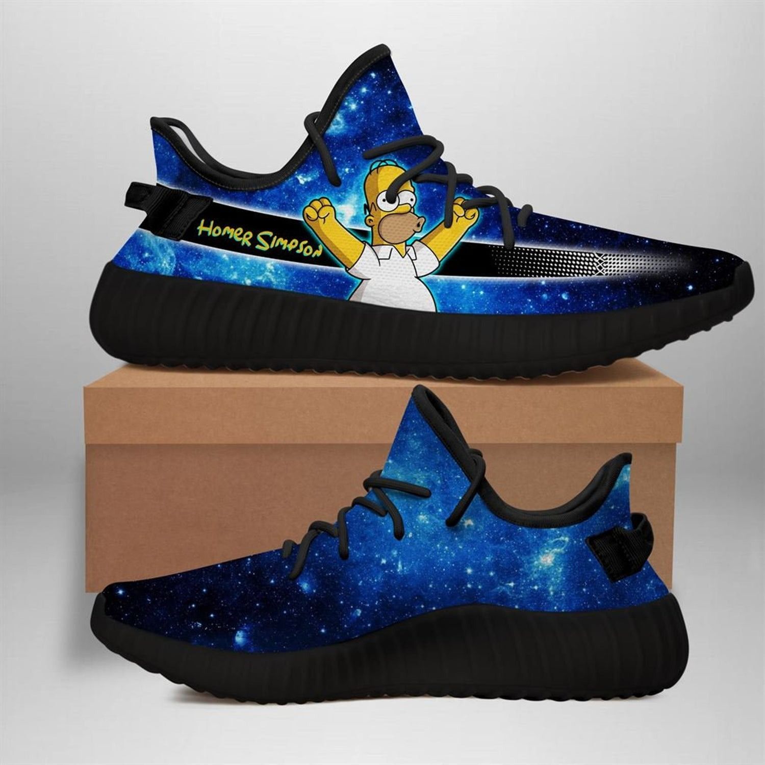 The Simpsons Homer Simpson Shoes Yeezy Gift Idea For Him Son Boyfriend Father’S Day Shoes Yeezy Sneakers H94