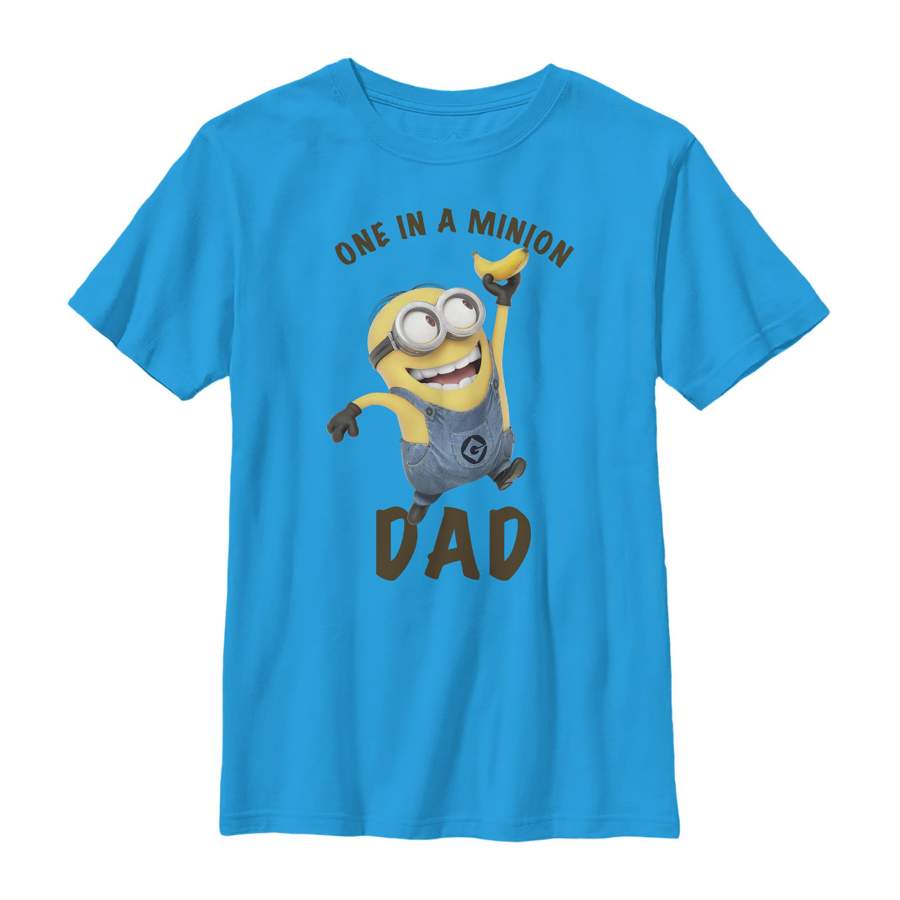 Despicable Me Boy’s Father’s Day One in a Minion Dad  T Shirt