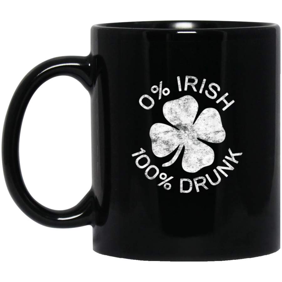 0 Irish 100 Drunk Mug Vintage Saint Patrick Day Gift