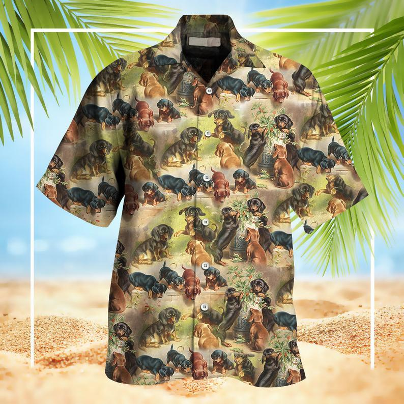 Dachshund Hawaii Shirt For Men Women Adult Ha24308