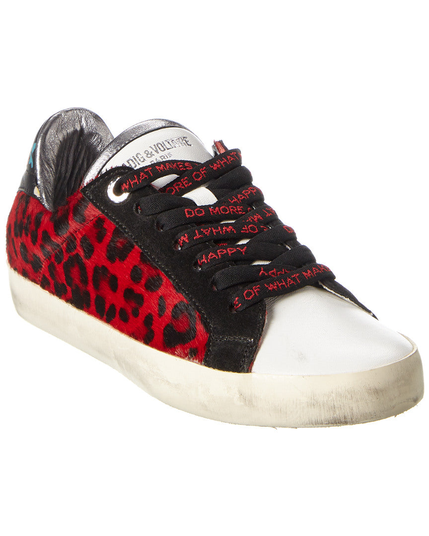 Zadig & Voltaire Leopard Haircalf & Leather Sneaker