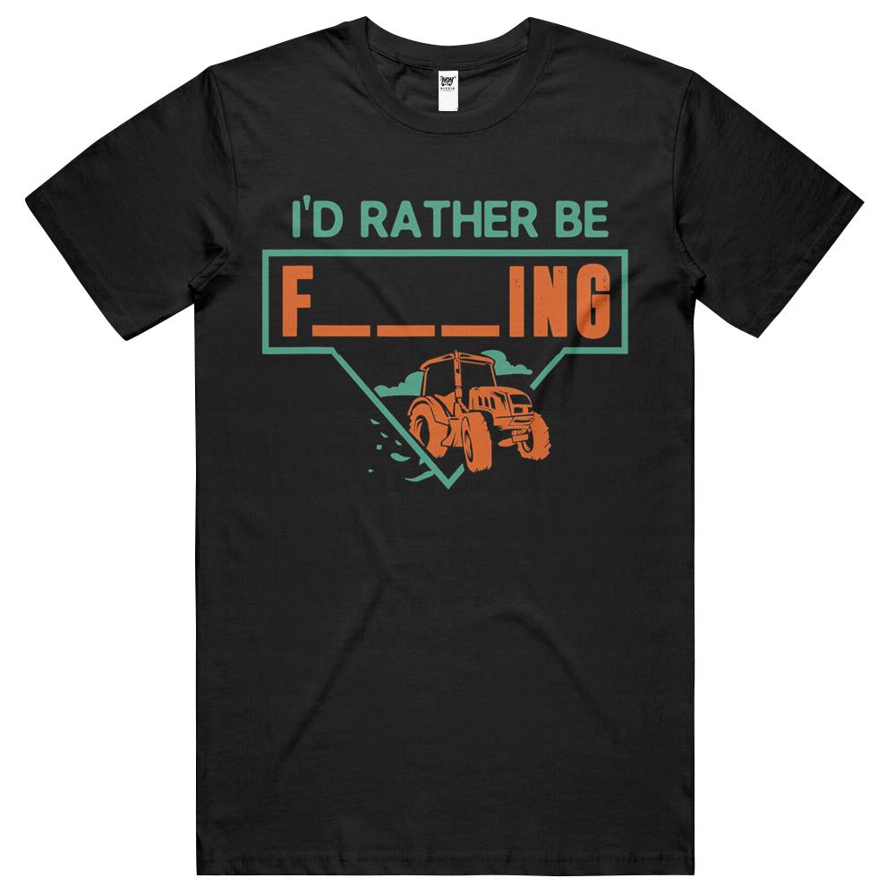 I’D Rather Be Farming Tractor Design For A Hobby Farmer T Shirts