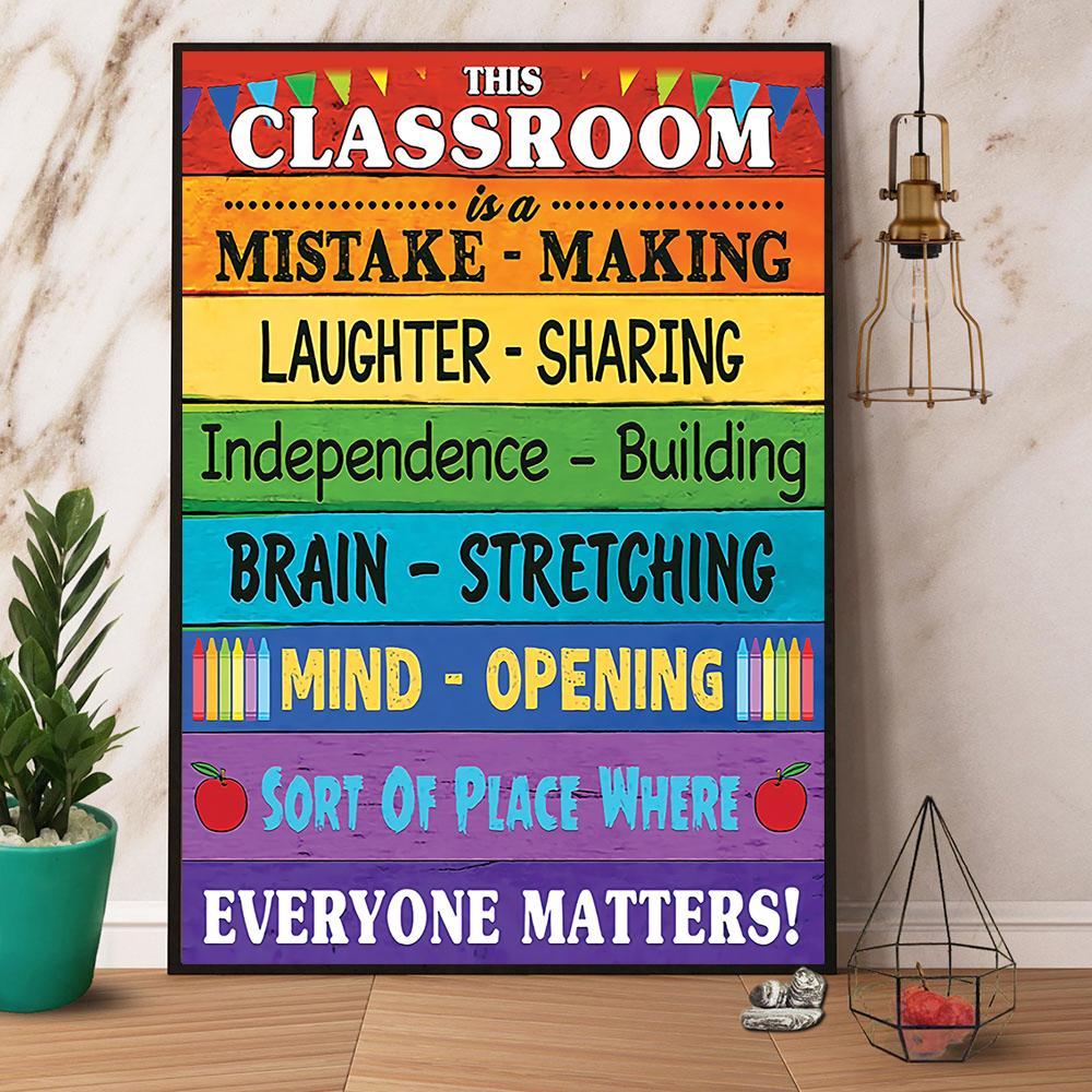 Teacher This Classroom Is A Mistake Poster No Frame - Poster Art Design