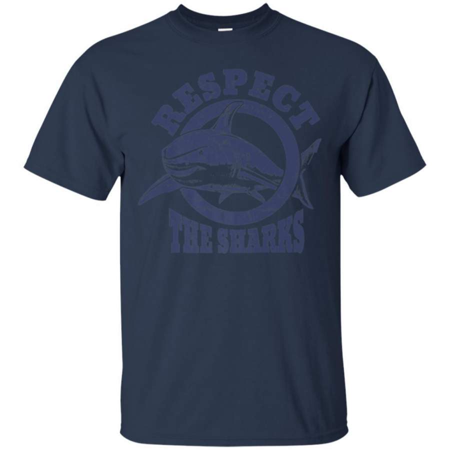 AGR Respect The Sharks Retro Vintage Great White Shark Shirt Jaq T-shirt