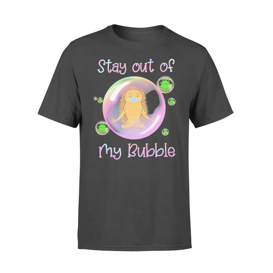 Hedgehog Wear Medical Mask Stay Out Of My Bubble Coronavirus T-shirt