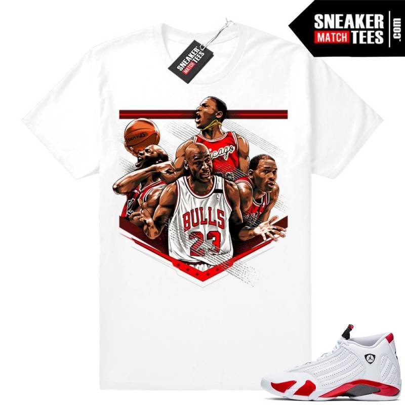 Candy Cane 14s | MJ Tribute | White Shirt