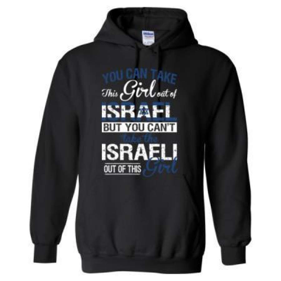 AGR You Can Take The Girl Out Of Israel But You Cannot Take The Israeli Out Of This Girl – Heavy Blend™ Hooded Sweatshirt