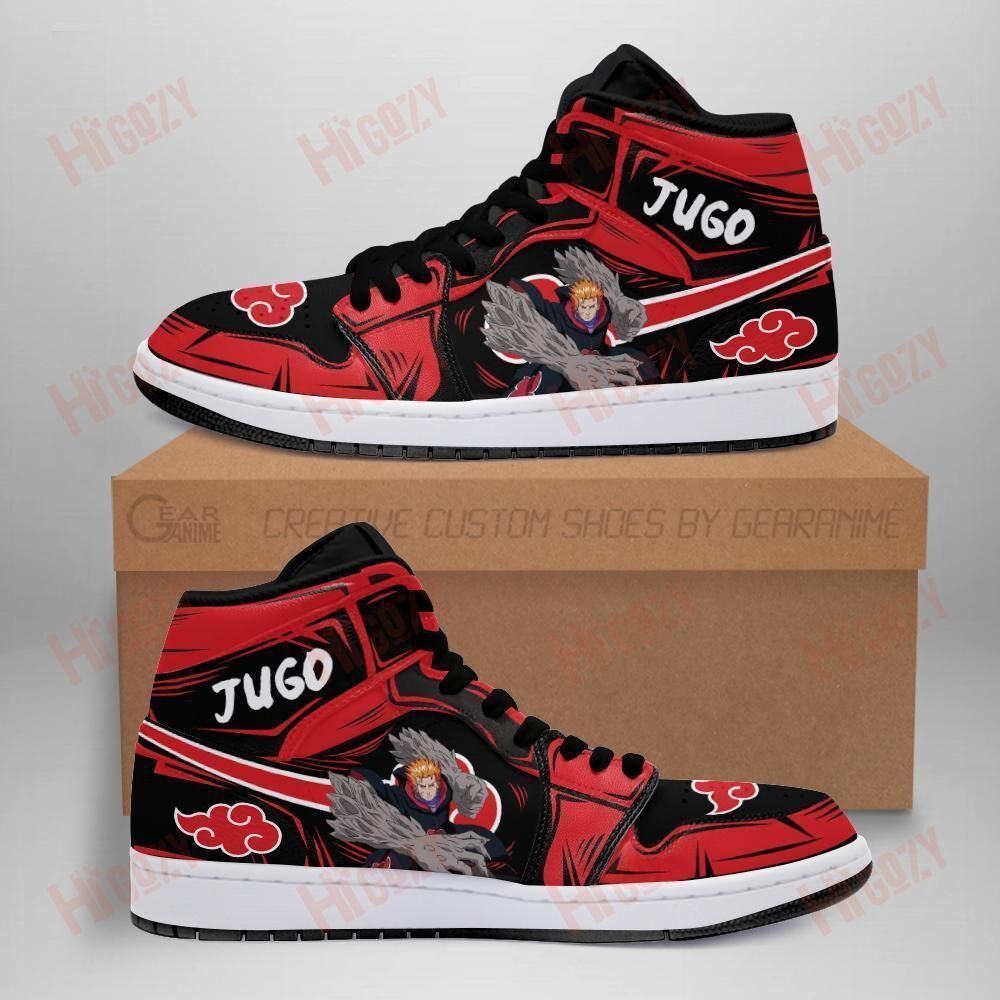 Akatsuki Jugo Sneakers Custom Anime Naruto Shoes Fan Gifts