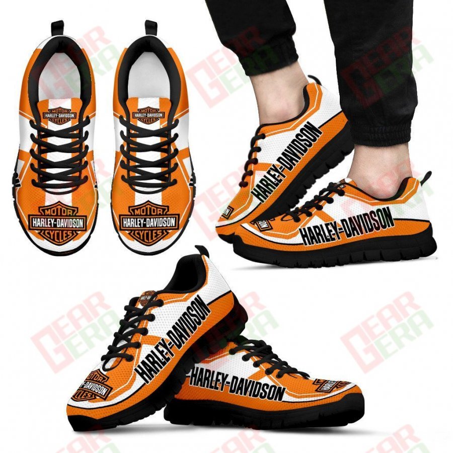 Harley Davidson Sneakers Mens Womens Motorcycle Lovers Custom Print Footwear Casual Riding Shoes GE206