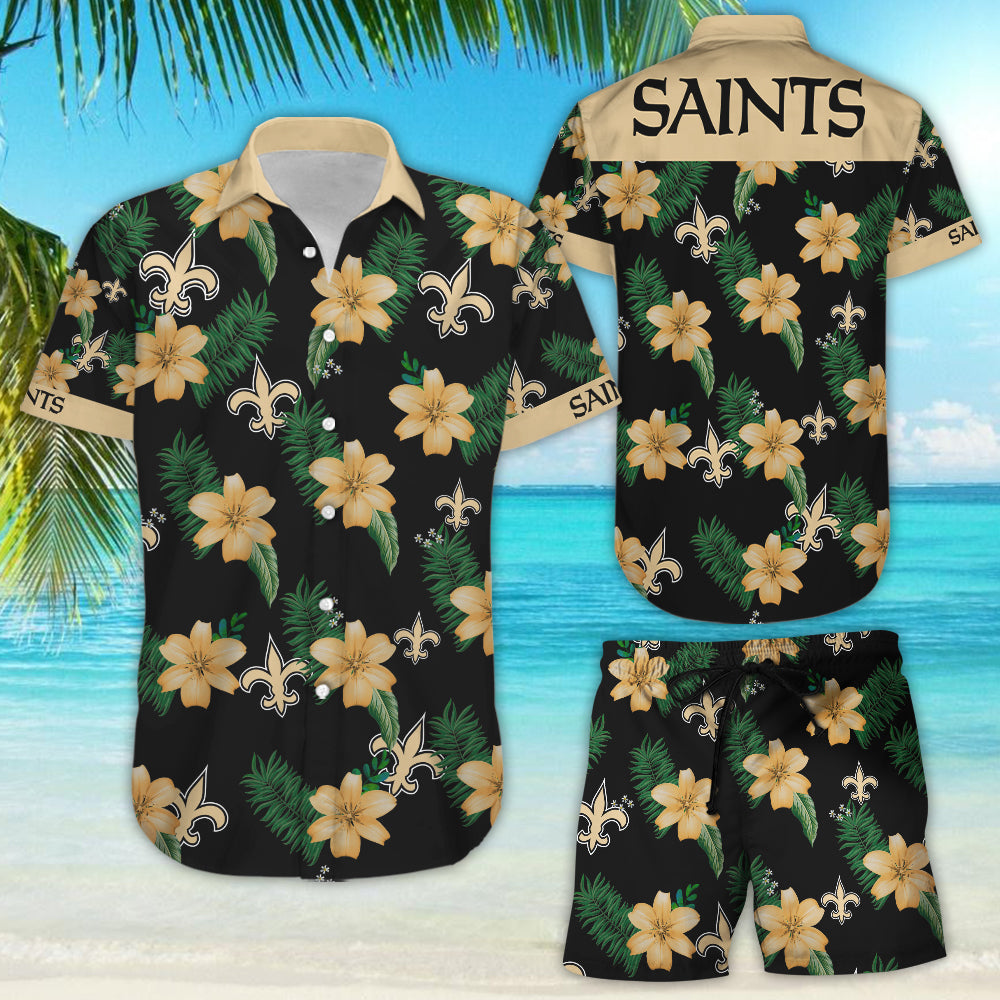 New Orleans Saints Logo Hawaiian Shirt 3D