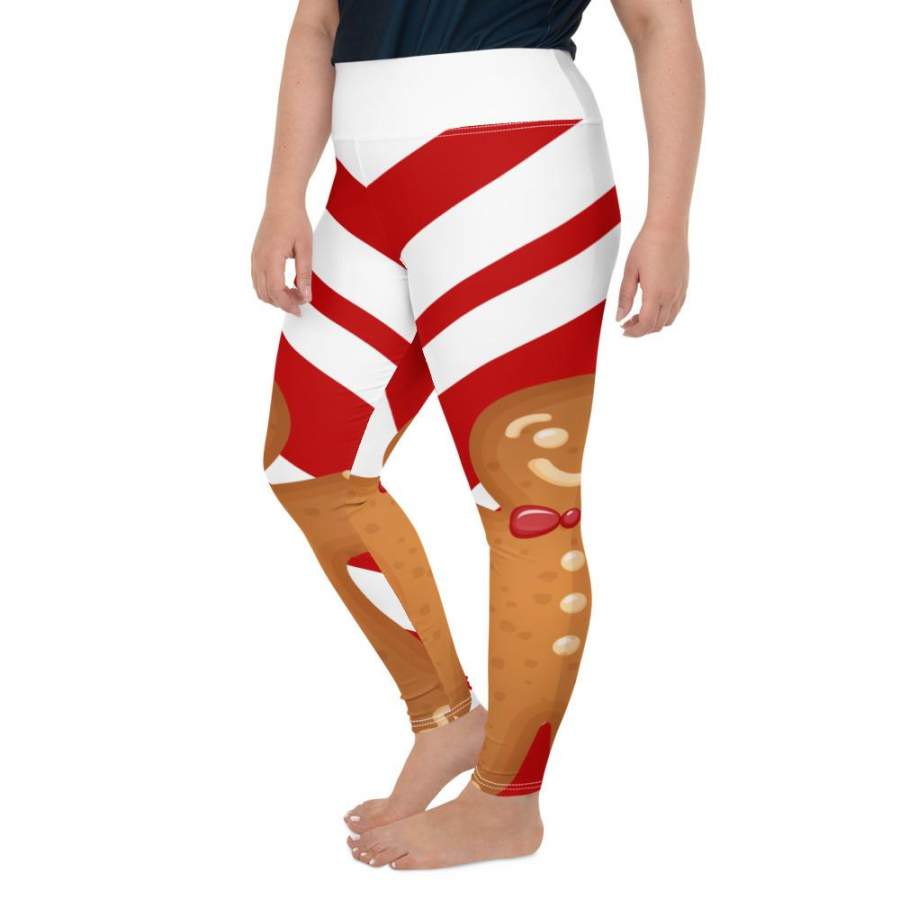 Candy Gingerbread Man Curvy Leggings