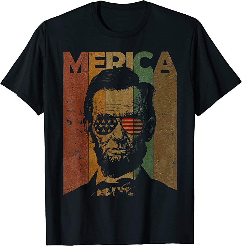 Abe Lincoln 4th of July merica retro vintage Independence T-Shirt