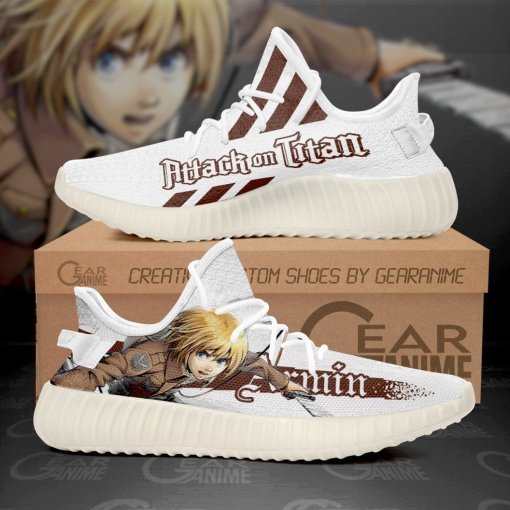 Armin Arlert Shoes Attack On Titan Custom Anime  Personalized Name Yeezy Sneakers Tt10