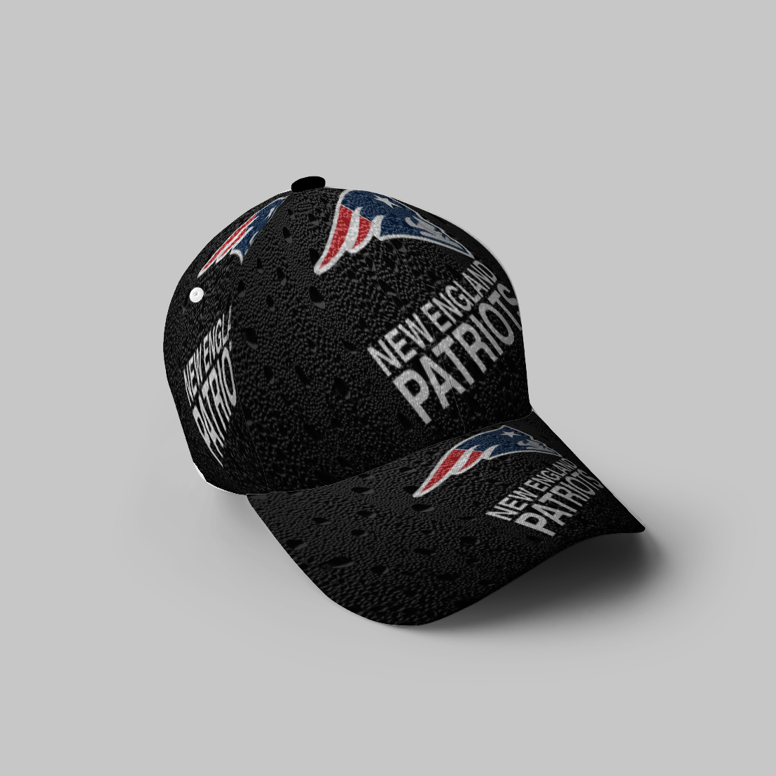 New England Patriots Raindrop 3D Printing Baseball Cap Classic Hat