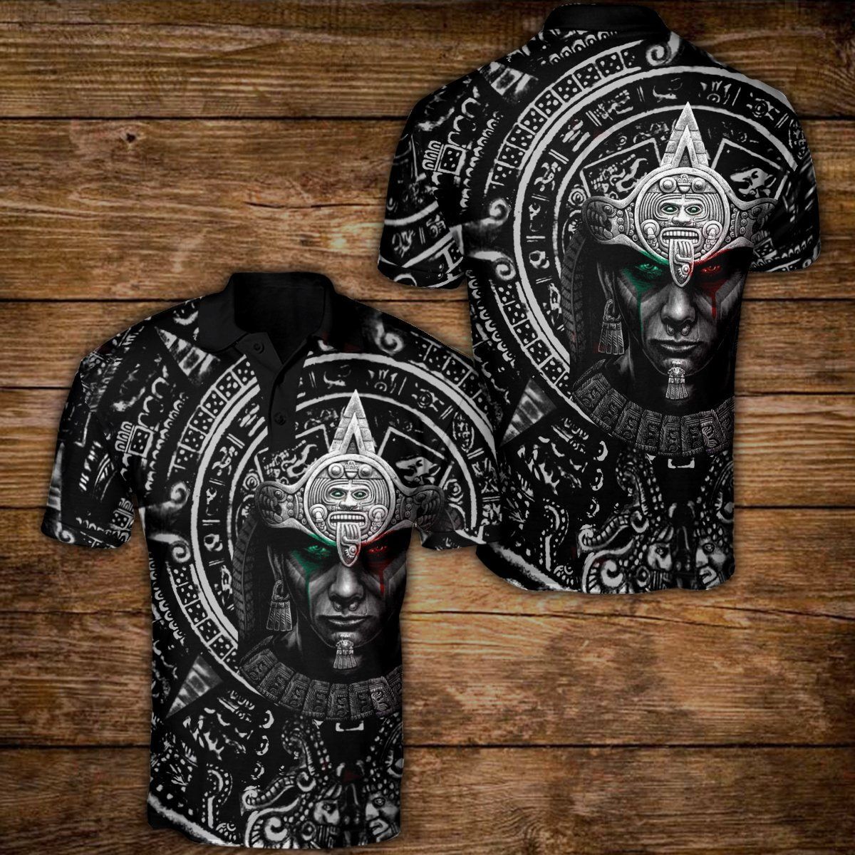 Aztec Warrior Mexican T-SHIRT 5