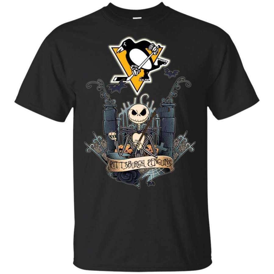 Jack Skellington Pittsburgh Penguins Hockey T-shirt Men Women Fan HA05