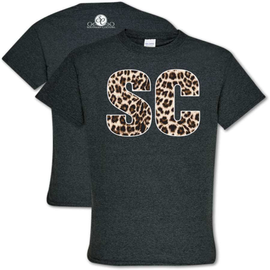 Southern Couture Soft Collection Leopard South Carolina T-Shirt