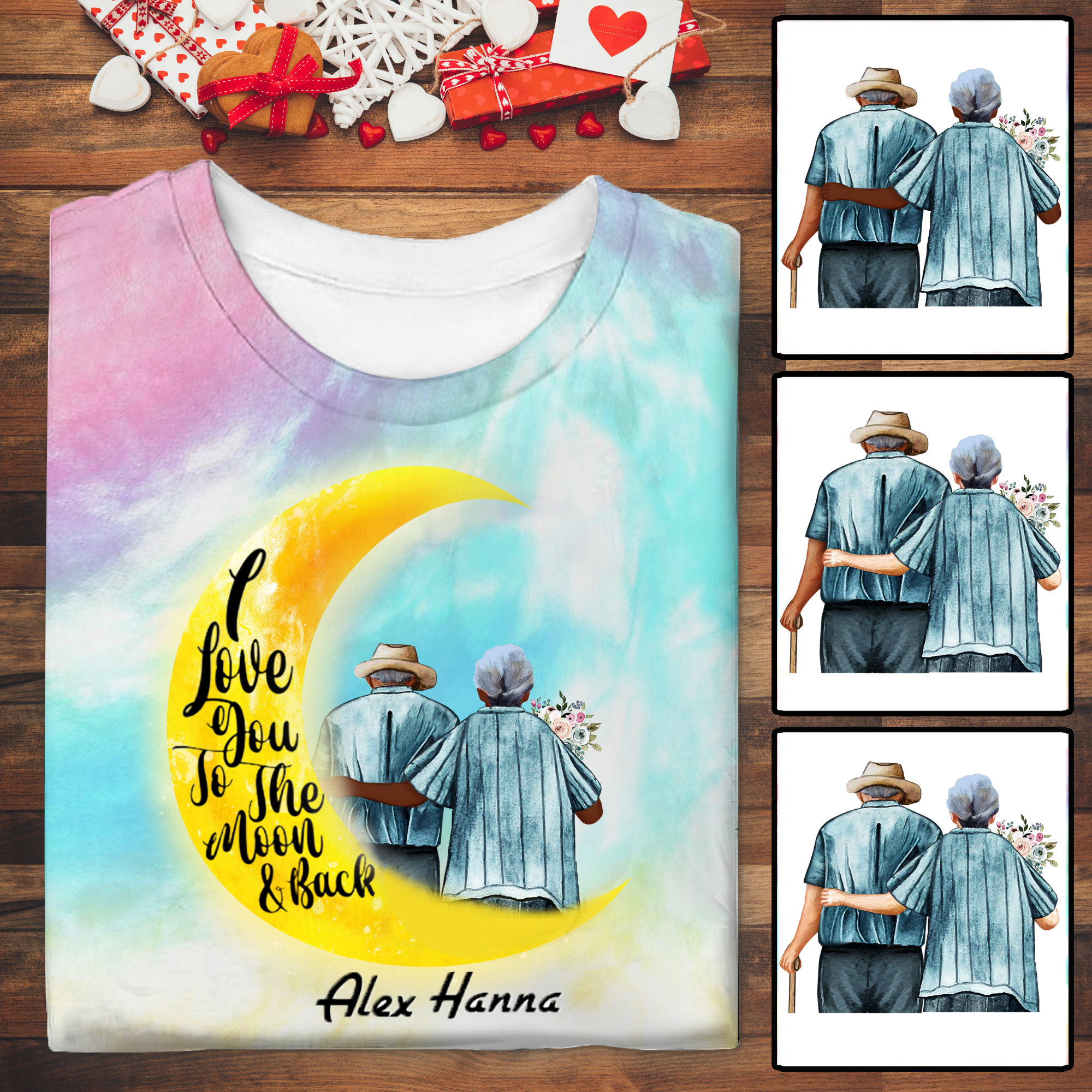 Old Couple Personalized Tie Dye Shirt Sweatshirt Hoodie Ap631