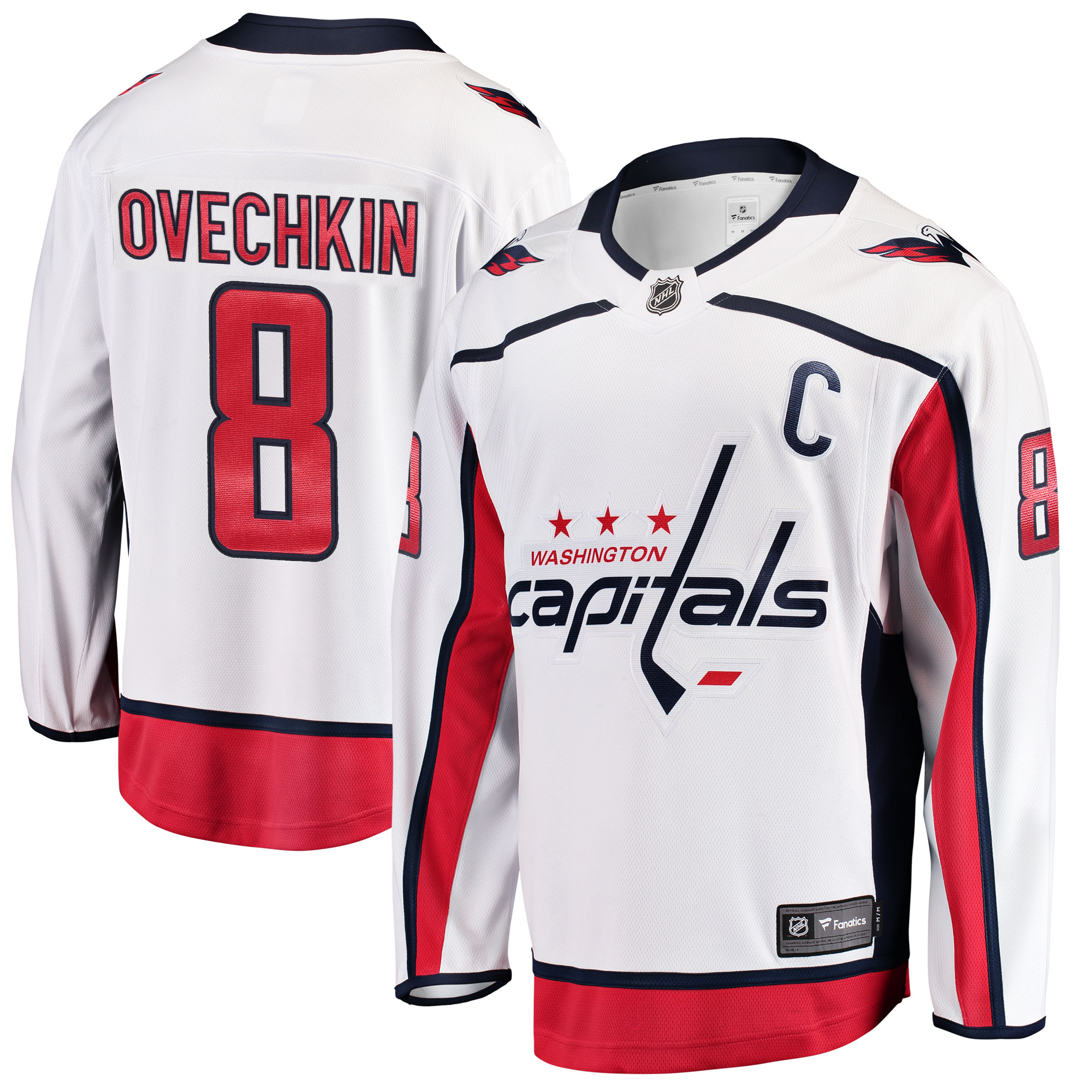 Men's Washington Capitals Alexander Ovechkin White Breakaway Player Jersey