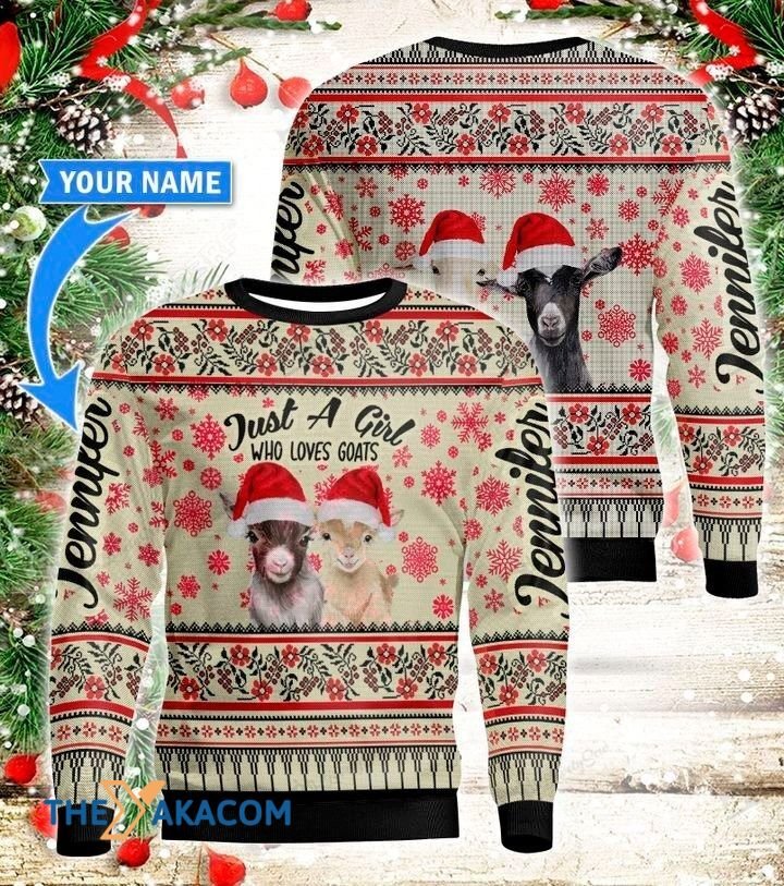 Personalized Christmas Day’S Goats Gift For Christmas Ugly Christmas Sweater