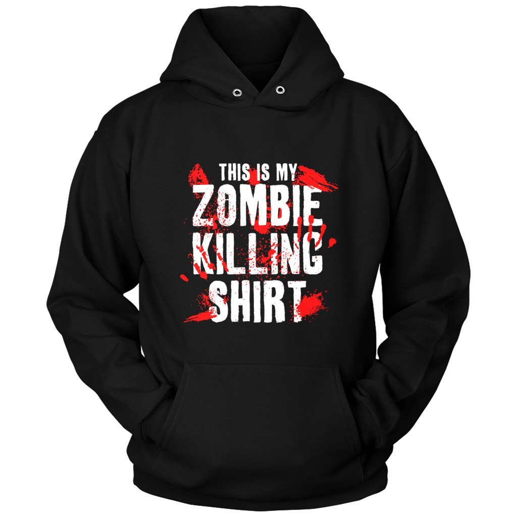 Zombie Killing Shirt White Unisex Hoodie