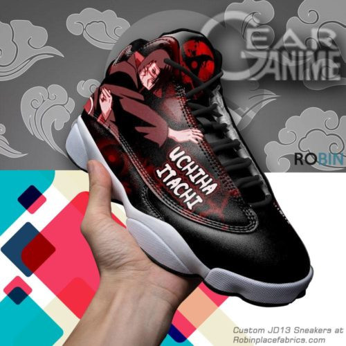 Akatsuki Itachi Jd 13 Sneakers Sharingan Eyes Naruto Custom Shoes