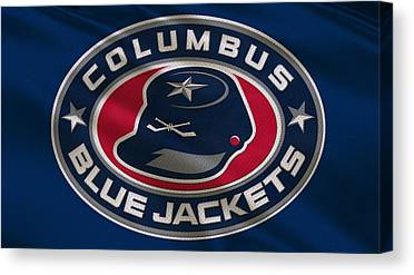 3 Columbus Blue Jackets Uniform Joe Hamilton Canvas Print