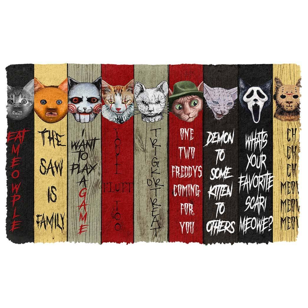 Gearhuman 3D Horror Cats Halloween Doormat