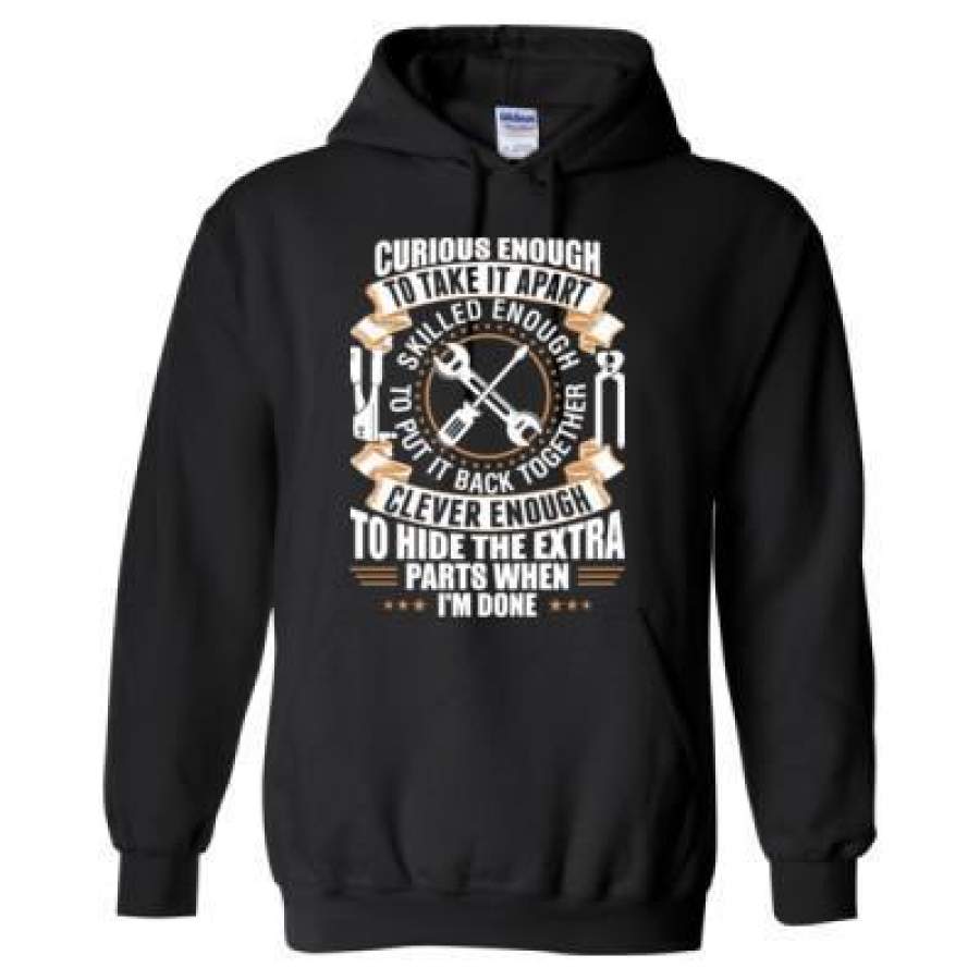 AGR Mechanical Curious Enough To Take It Apart Skilled Enough To Put It Back Together – Heavy Blend™ Hooded Sweatshirt