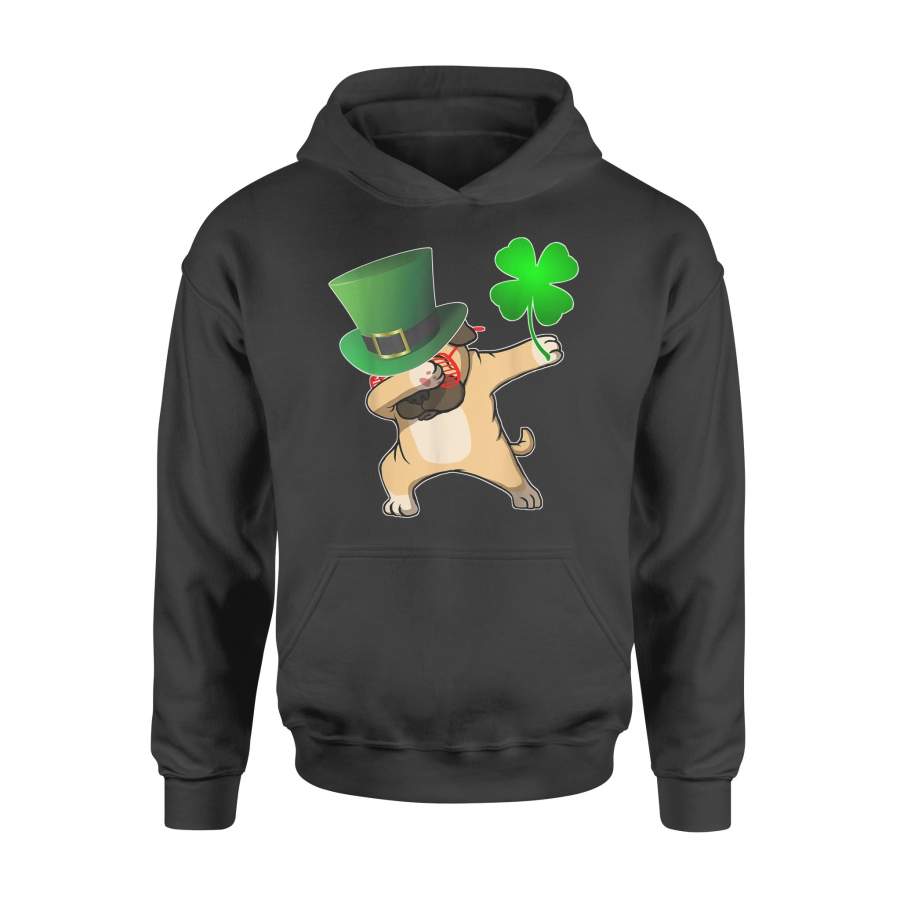 St Patricks Day Dabbing  Pug  Dog    Shamrock Animal Gift    Hoodie