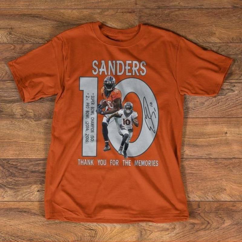 Emmanuel Sanders San Francisco 49Ers Thank You For Memories Signed T Shirt