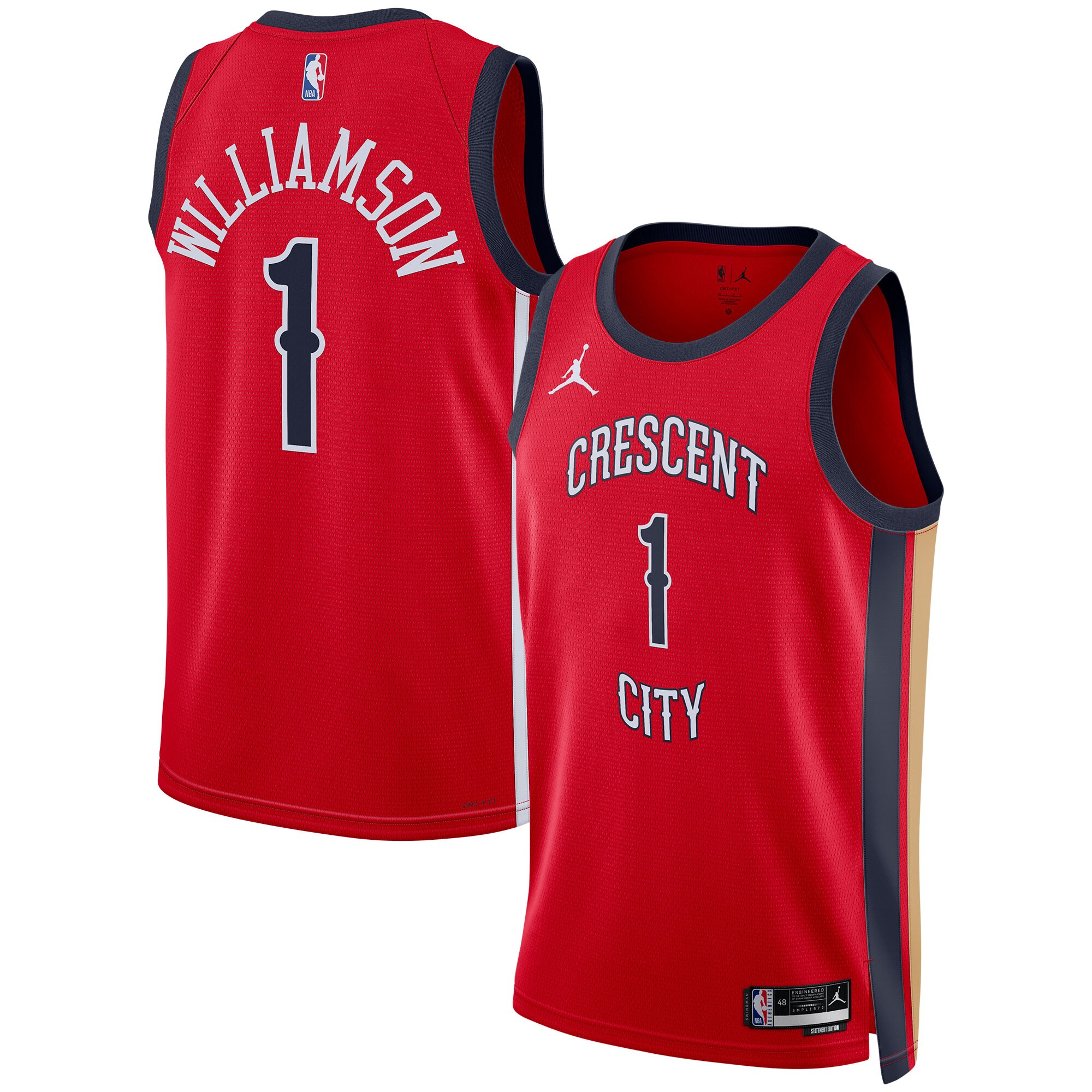 Zion Williamson New Orleans Pelicans Jordan Brand Unisex Swingman Jersey – Statement Edition – Red