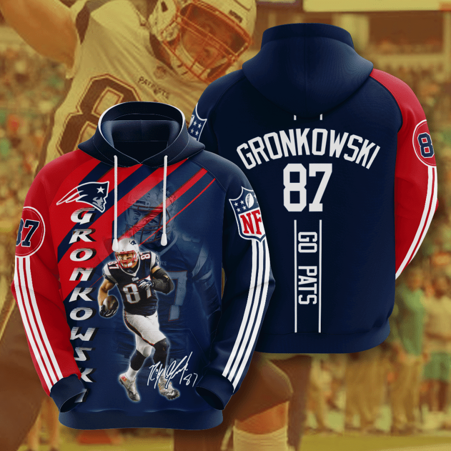 New England Patriots Rob Gronkowski 60 Unisex 3D Hoodie Gift For Fans