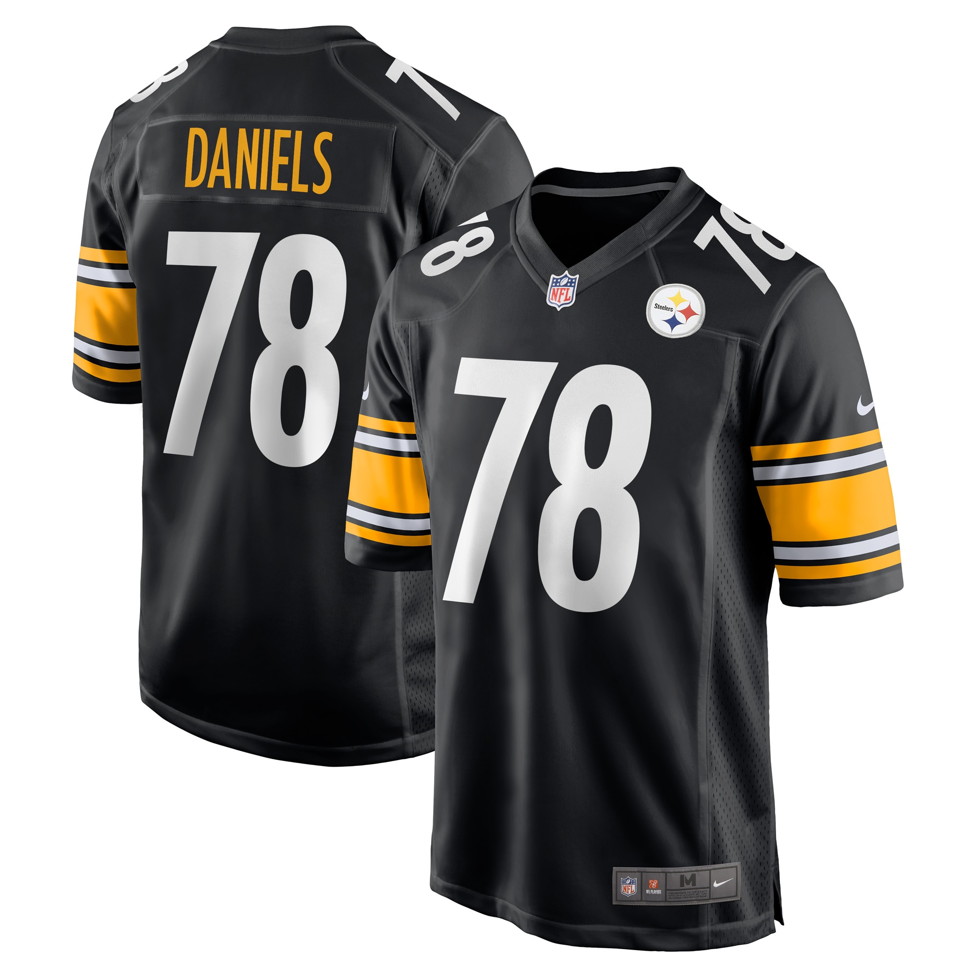 Men’s Pittsburgh Steelers James Daniels Black Game Player Jersey