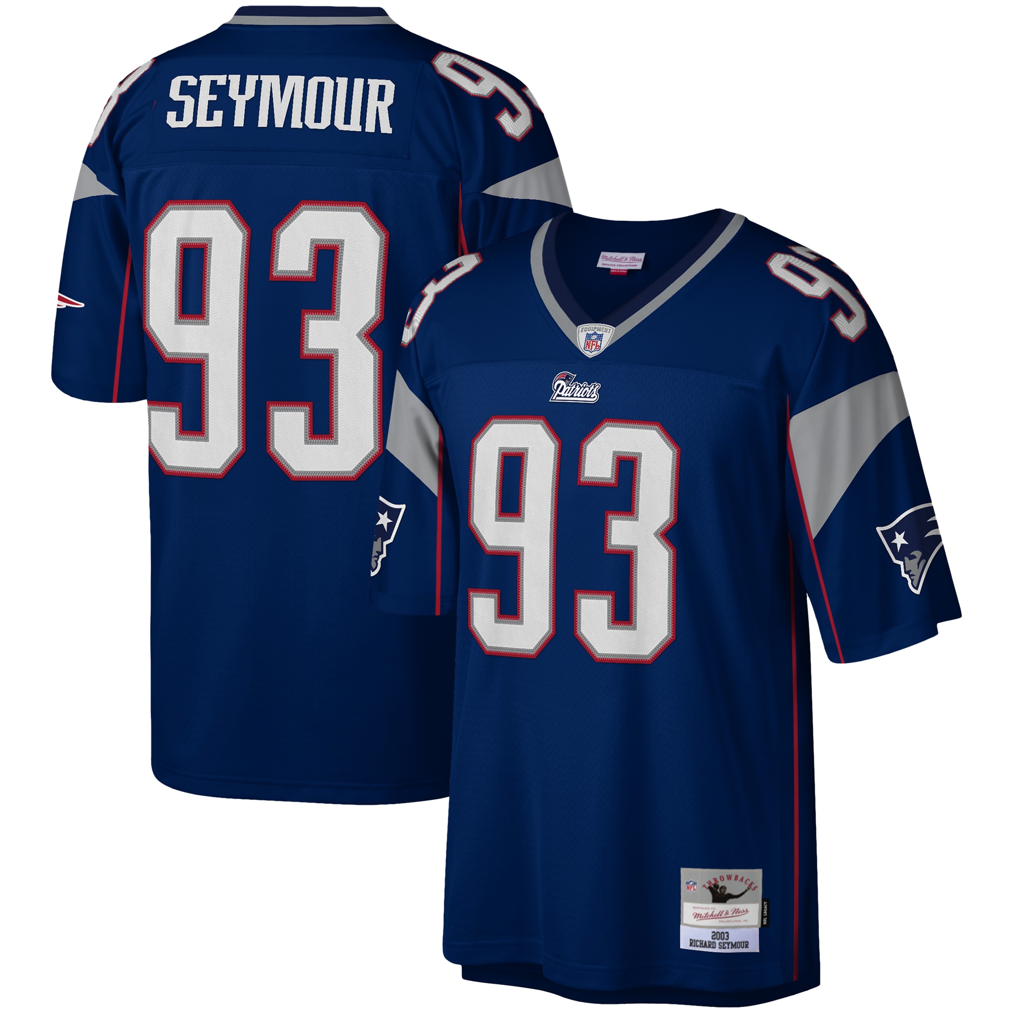 Men’s New England Patriots Richard Seymour Mitchell & Ness Navy Legacy Jersey