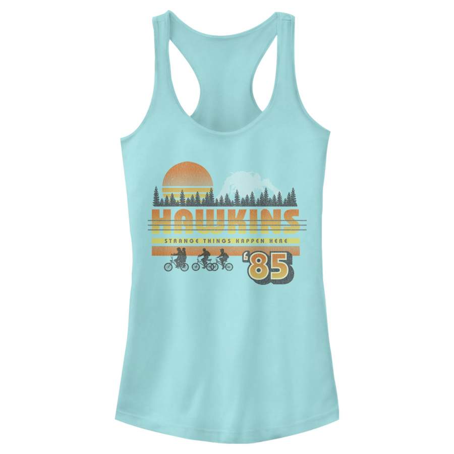 Stranger Things Junior’s Retro Hawkins Bikers  Racerback Tank