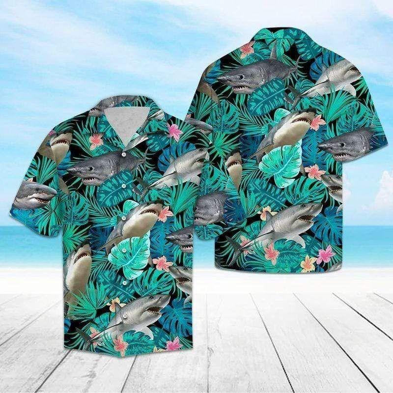 Beach Shirt Order Cool Shark Summer Vibe Tropical Hawaiian Aloha Shirts