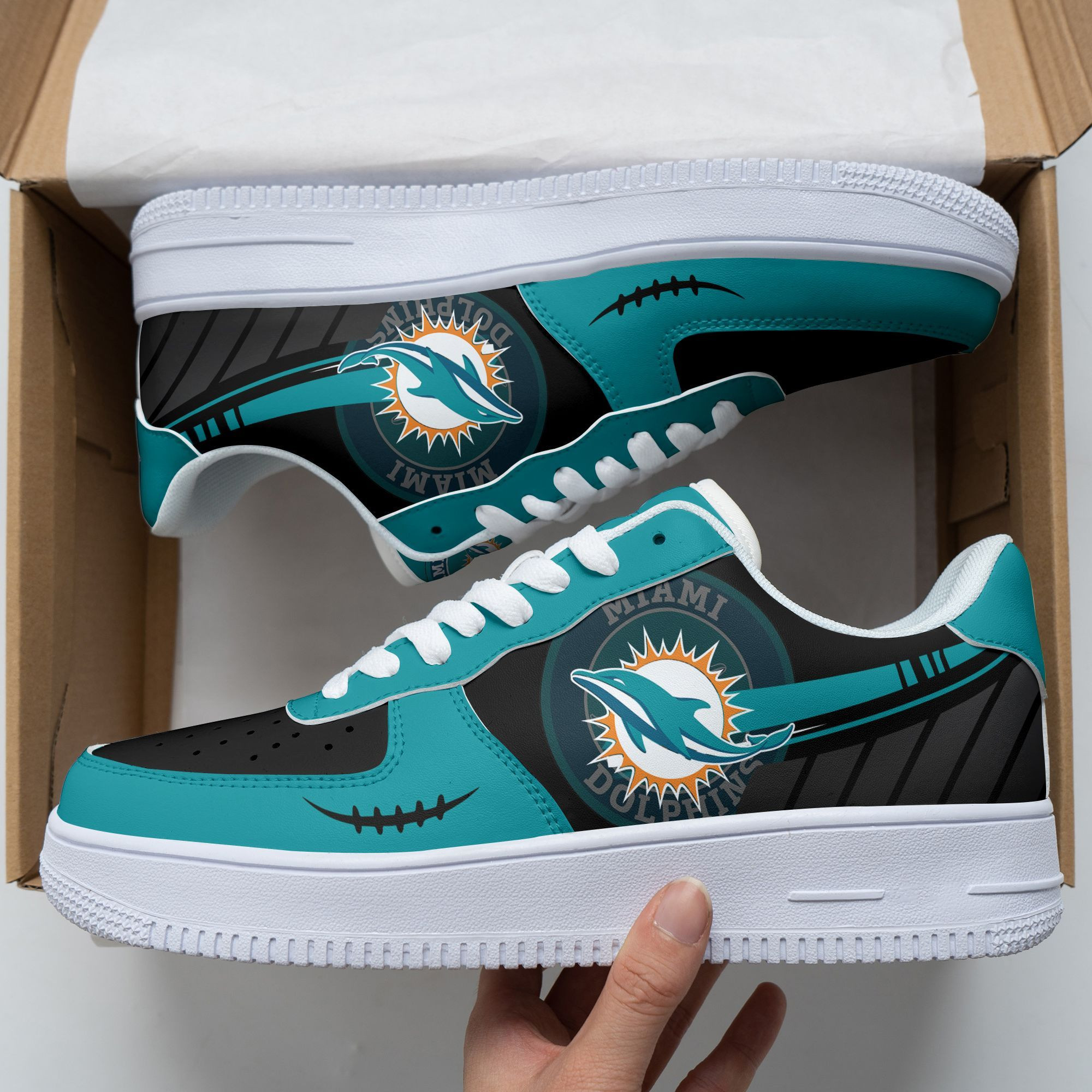 Miami Dolphins Af1 Shoes 158