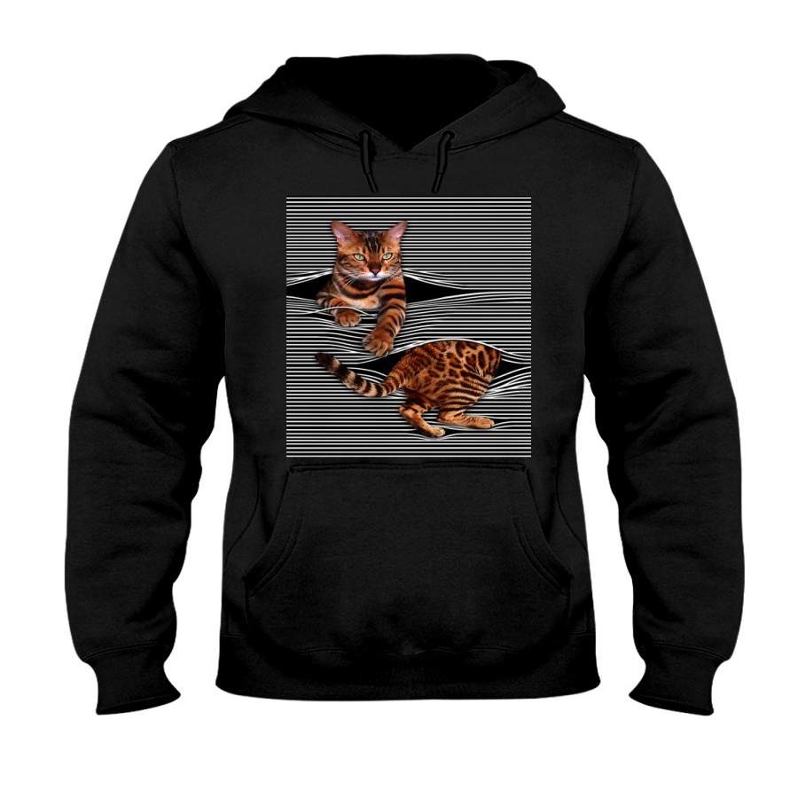 A Tiger Cat Break The Striped Window For Cat Lovers Hoodie