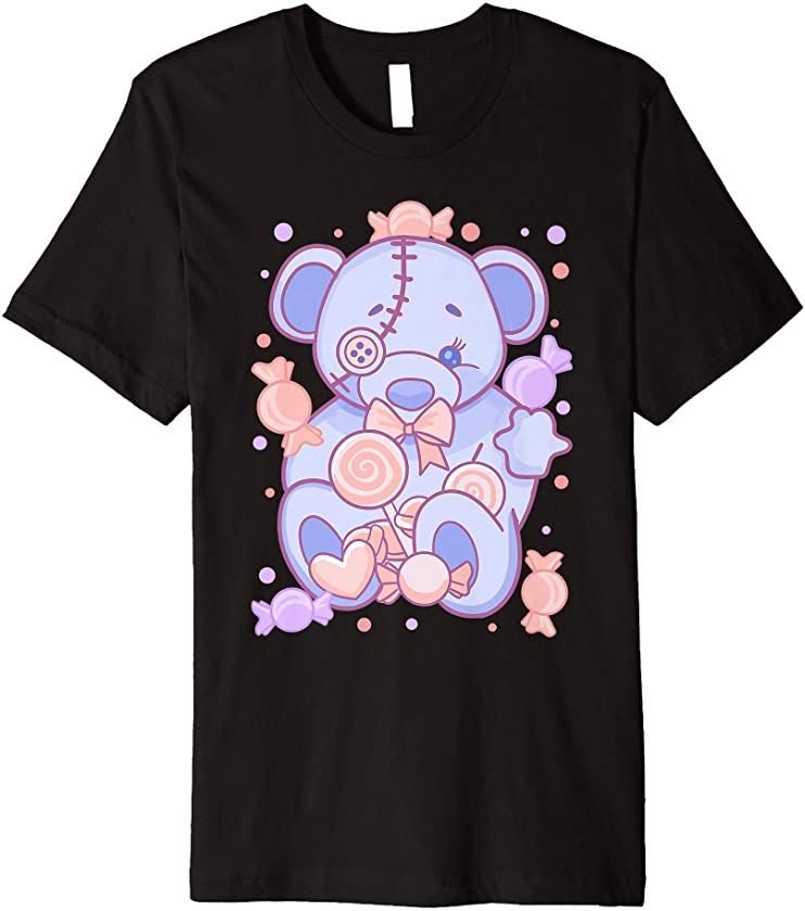 Pastel Goth Teddy Bear Aesthetic Goth Premium T-Shirt