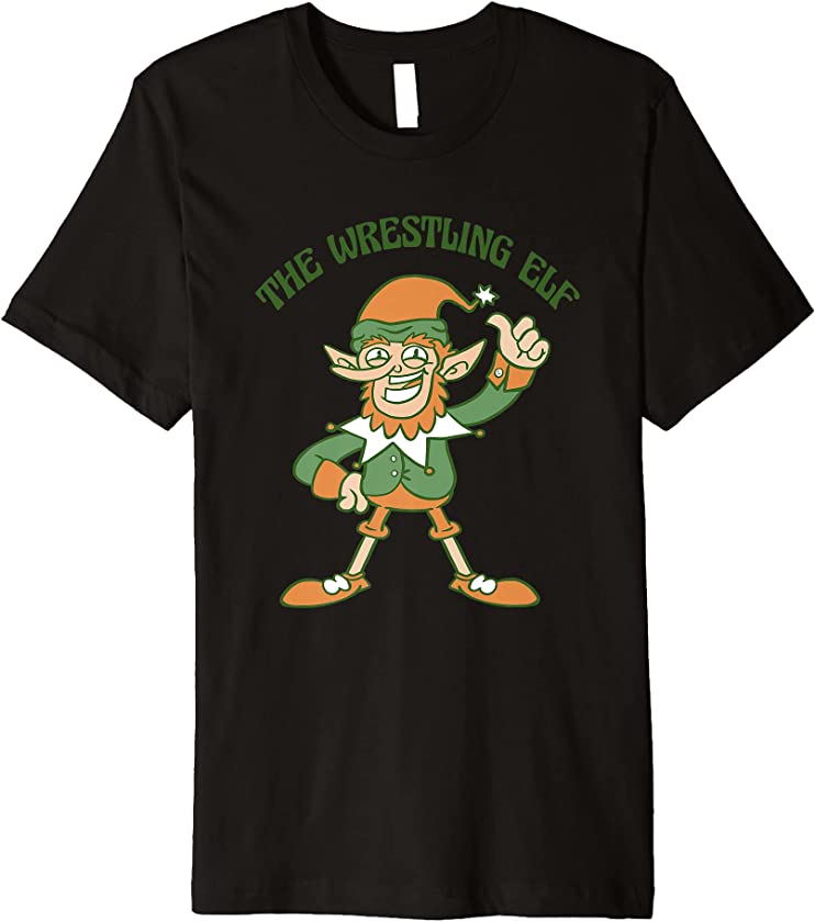 The Wrestling Elf Cute Ugly Christmas Sweater Premium T-Shirt