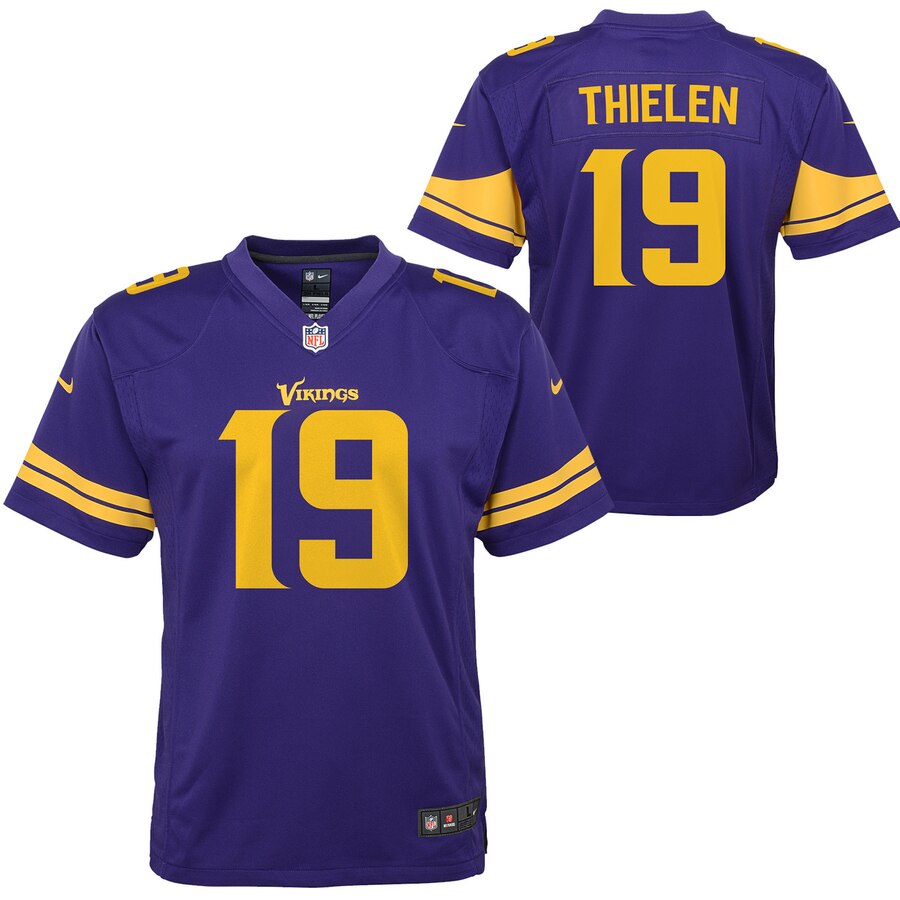 Adam Thielen Minnesota Vikings Nike Youth Color Rush Alternate Player Game Jersey – Purple