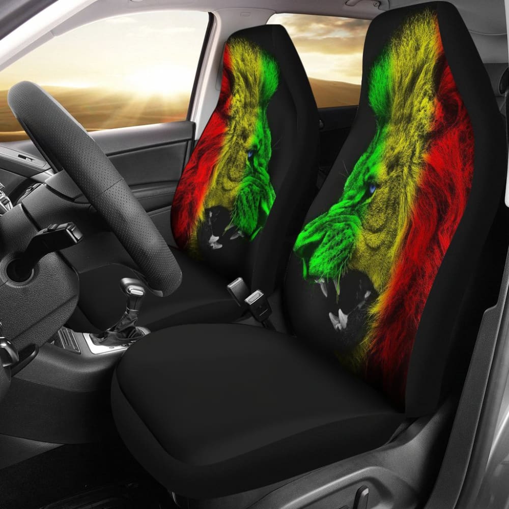 Amazing Gift Ideas Rasta Lion Roaring Car Seat Covers 211701