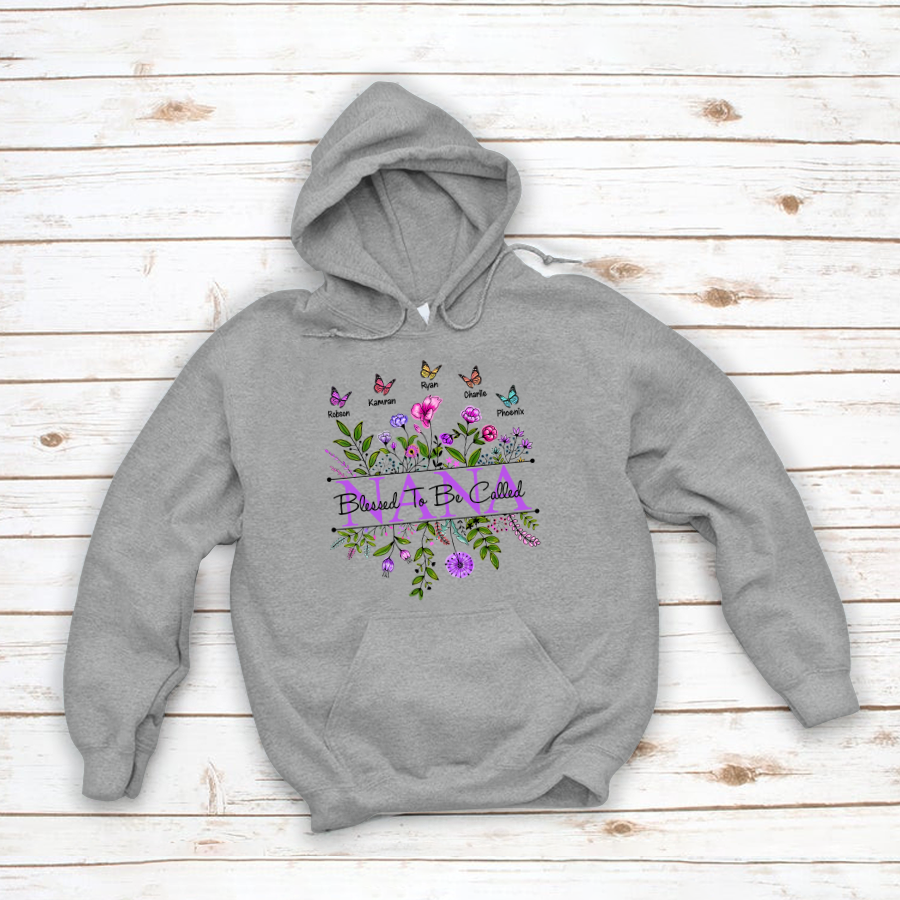 Blessed To Be Called Nana Wildflowers Hoodie