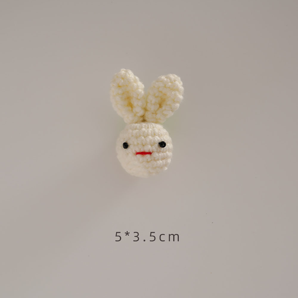 ZHEN-D 100% Handmade Crochet Animals Bunny Bee cotton wool 3D Brooch Pin Cute Clothes Sweater Decoration Toy Gift for Kids alx