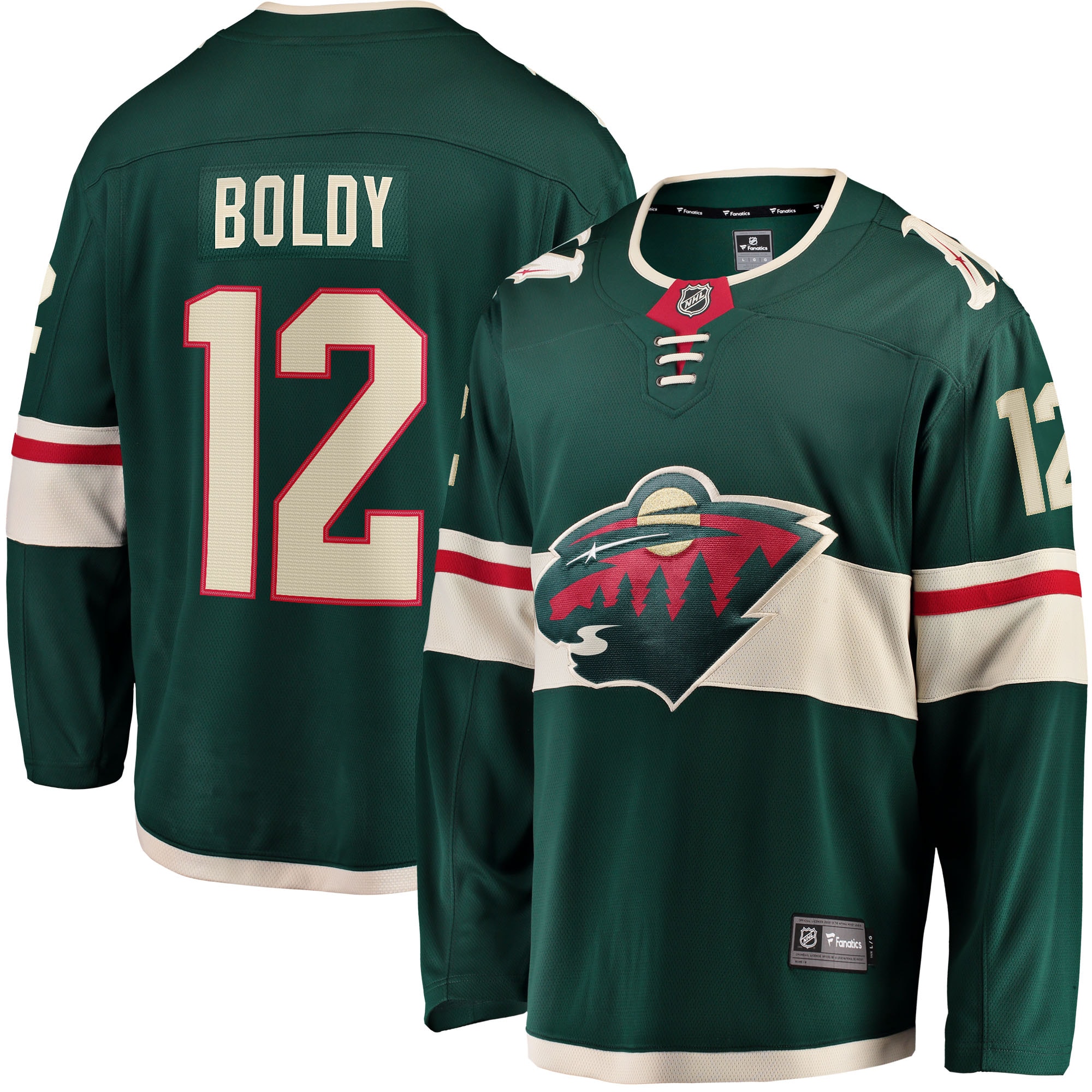 Matthew Boldy Minnesota Wild Branded Home Breakaway Player Jersey – Green