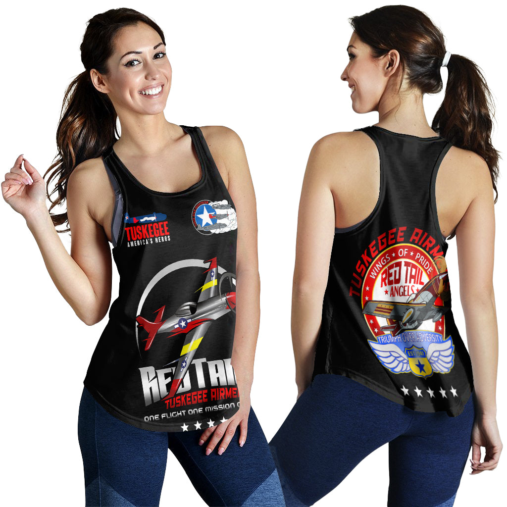 ( Custom Personalized ) Tuskegee Airmens Red Tails African American Heros Woman Tank Top – Lt2