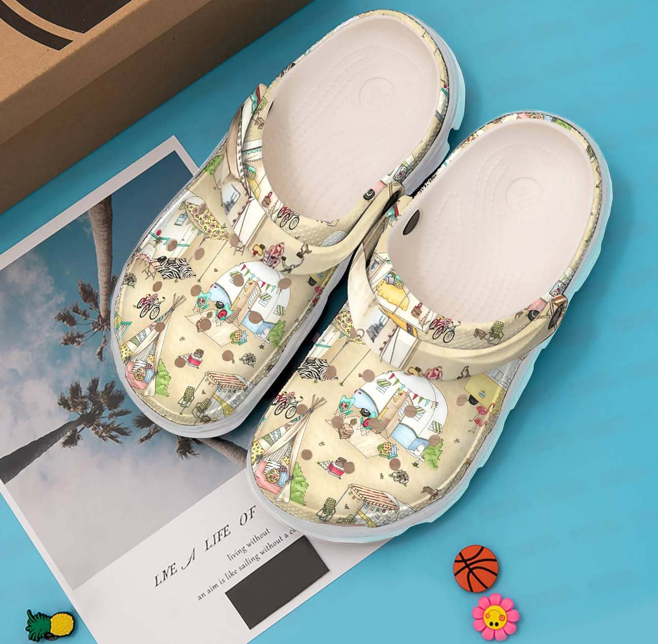 Camping Personalized Clog, Custom Name, Text, Color, Number Fashion Style For Women, Men, Kid, Print 3D Camping V2