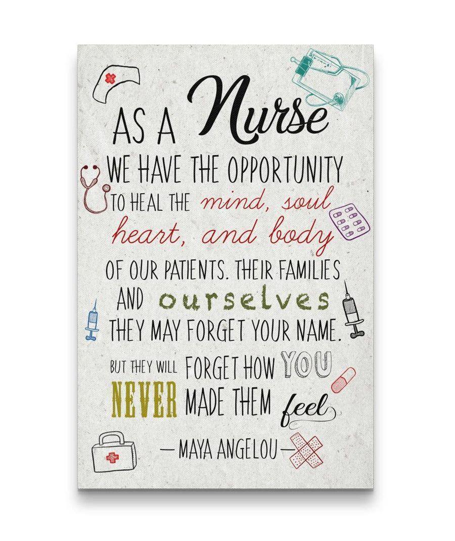 As A Nurse Medical – Best Idea Gift , Gift For Home Decor, Gift For Family – Horizontal Canvas Matte Canvas Wall Art