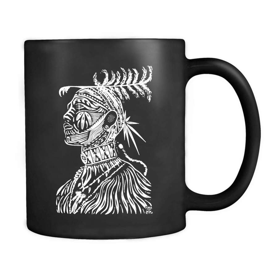 Tribal Warrior Native African Samburu Tribe Warrior Tattoo Goa Burning Man Festival Psy Techno Ethnic Street Underground Mug